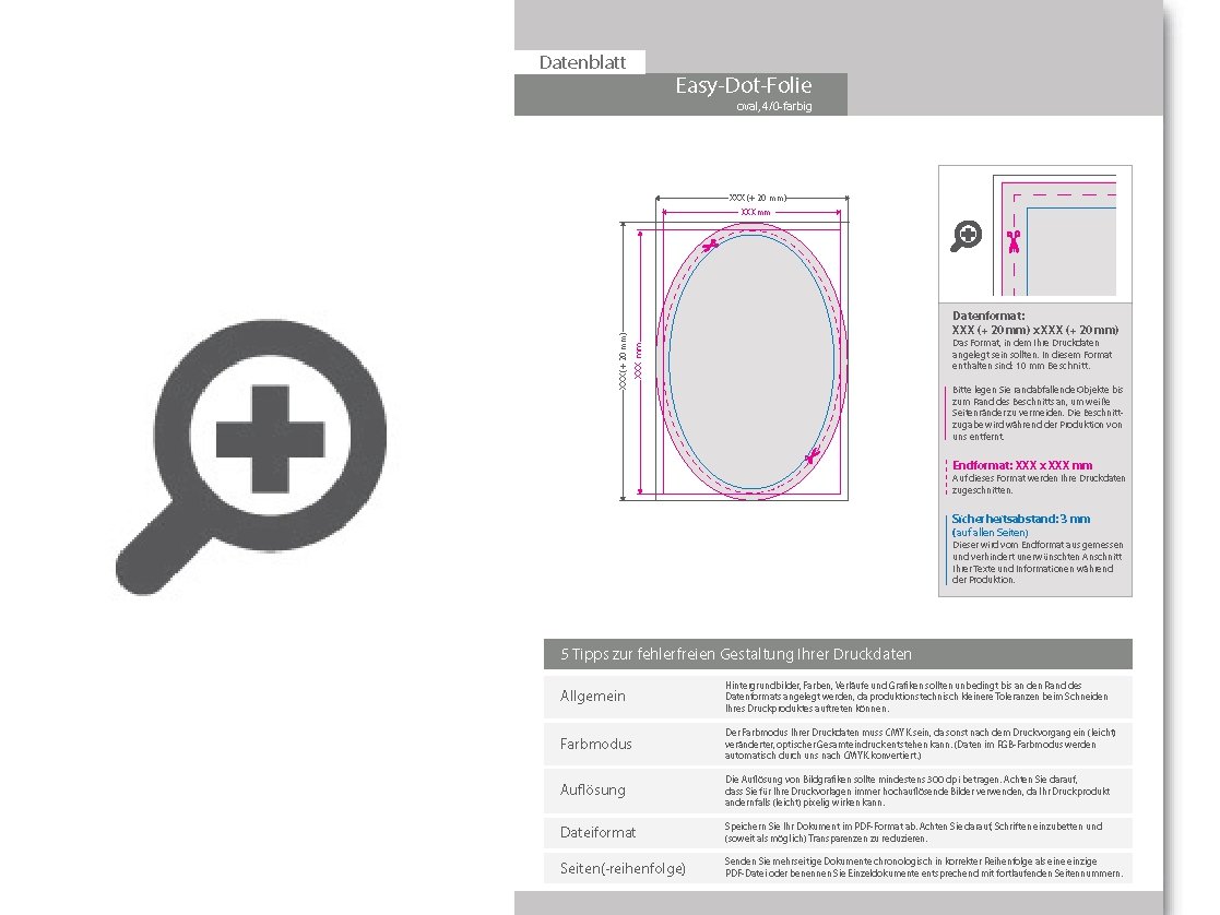 Product Bild easy_dot_folie_transparent_(hinterglas)_einseitig_4_0-farbig_bedruckt_oval_(oval_konturgeschnitten)